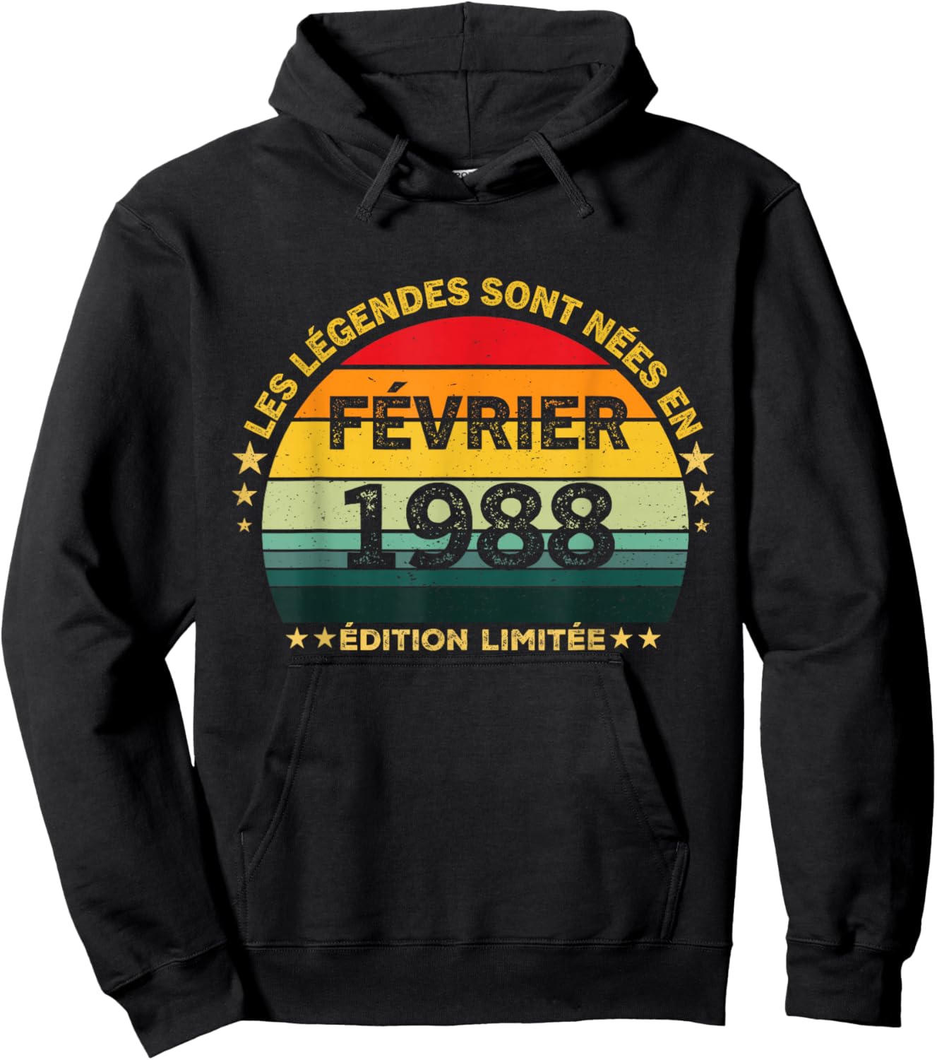 Les Legéndes est Neés February 1988 38th Birthday Hoodie - Hoodie | Black