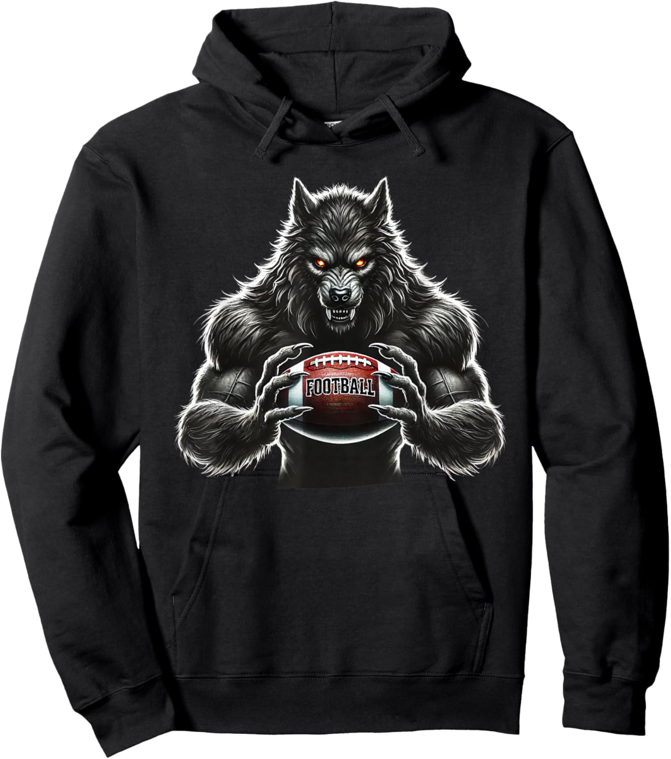 Werewolf Football Player Father Coach Halloween Costume 2025 Hoodie - Hoodie | Black
