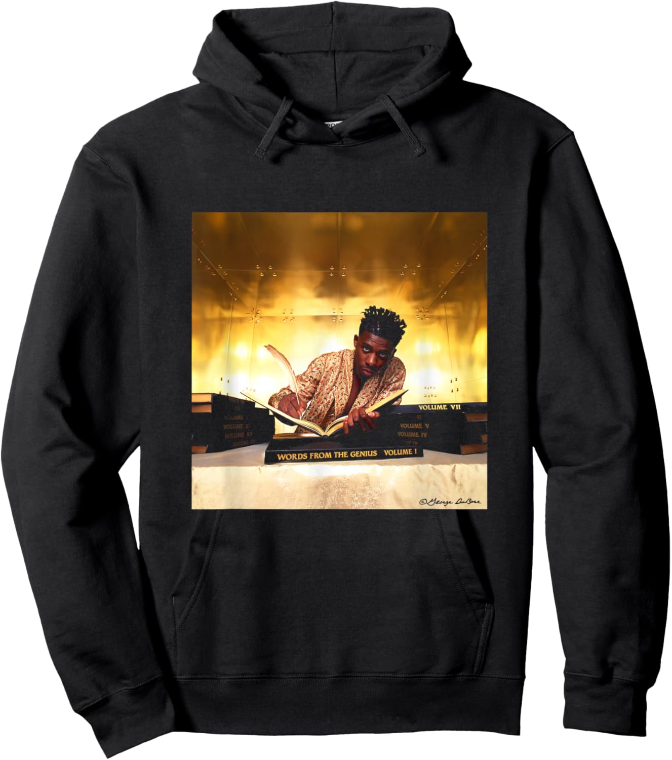 GZA Album Art Words From The Genius By George DuBose Hoodie - Hoodie | Black