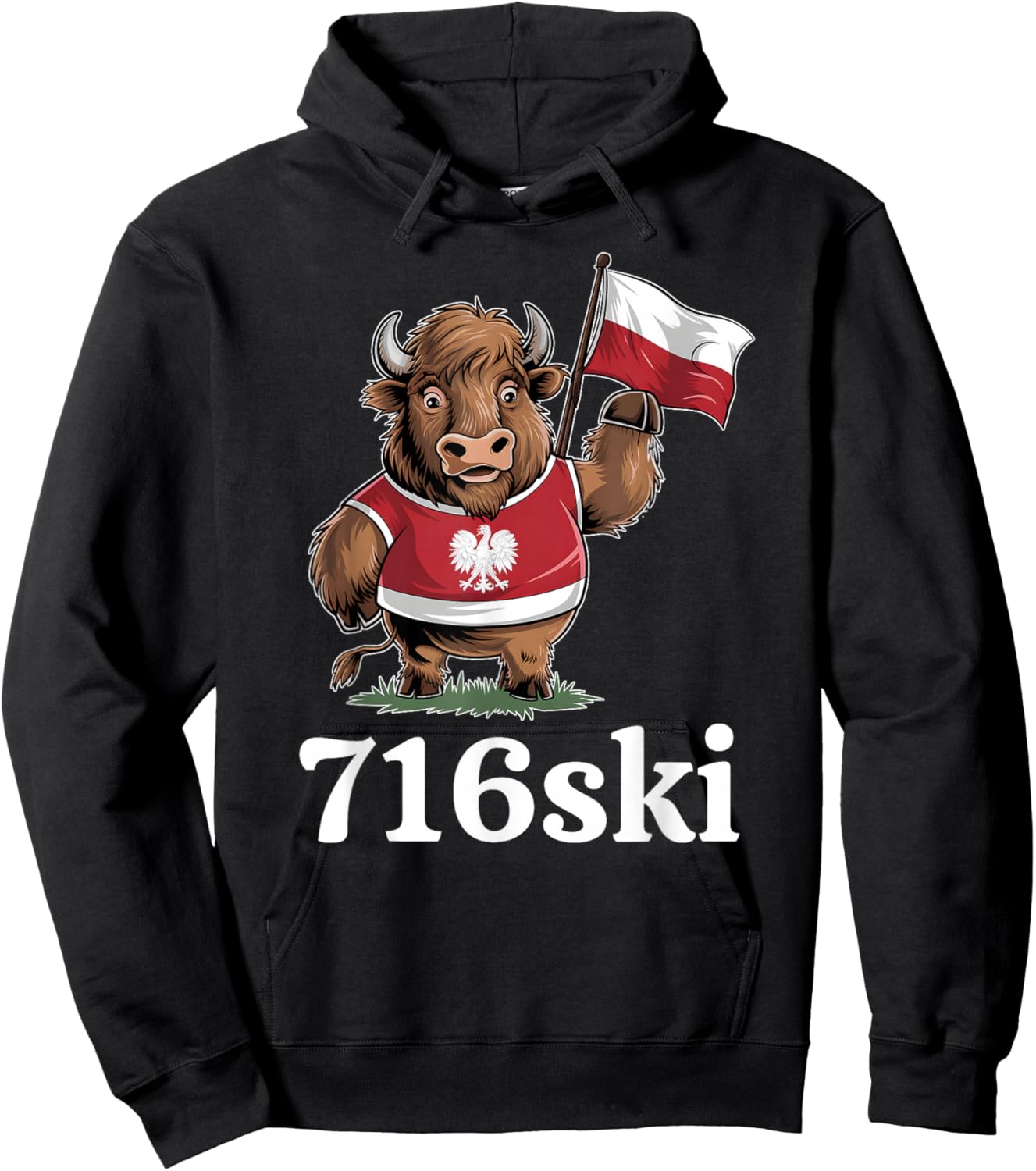 716ski Dyngus Day 2025 in Buffalo, New York Polish American Hoodie - Hoodie | Black