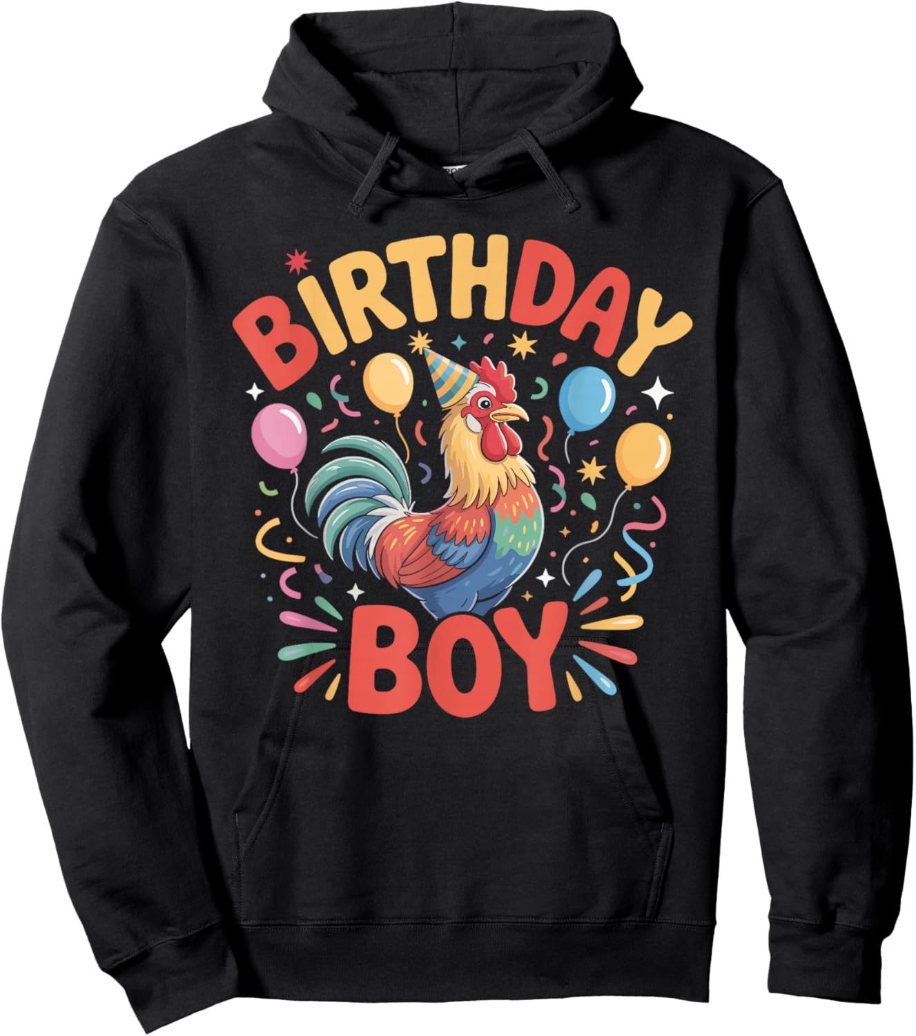 Birthday Boy Rooster Rooster Shirt for Birthday Hoodie - Hoodie | Black