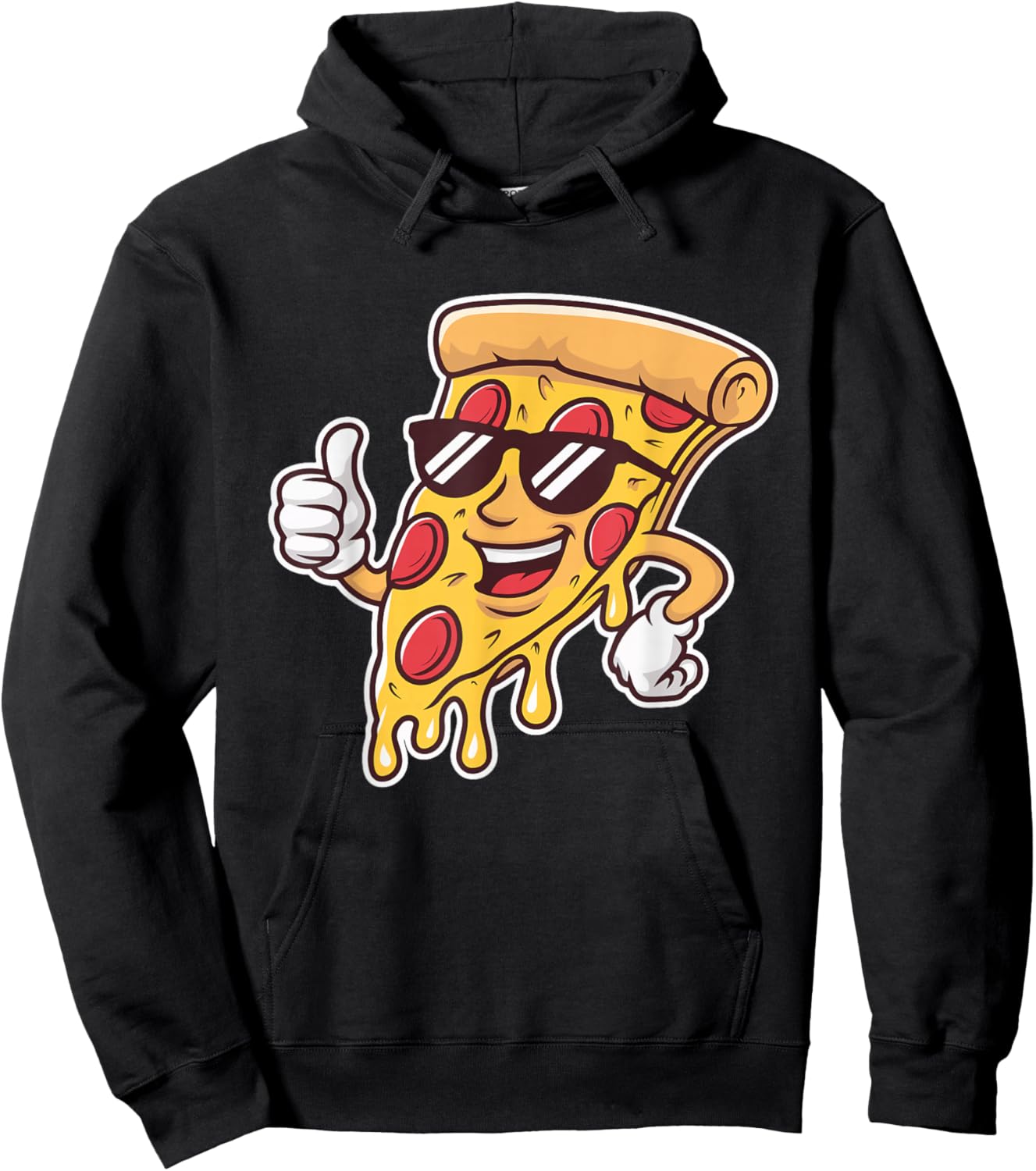 Cool Boys and Girls Sunglasses Pizza for fast Food Lovers Hoodie - Hoodie | Black