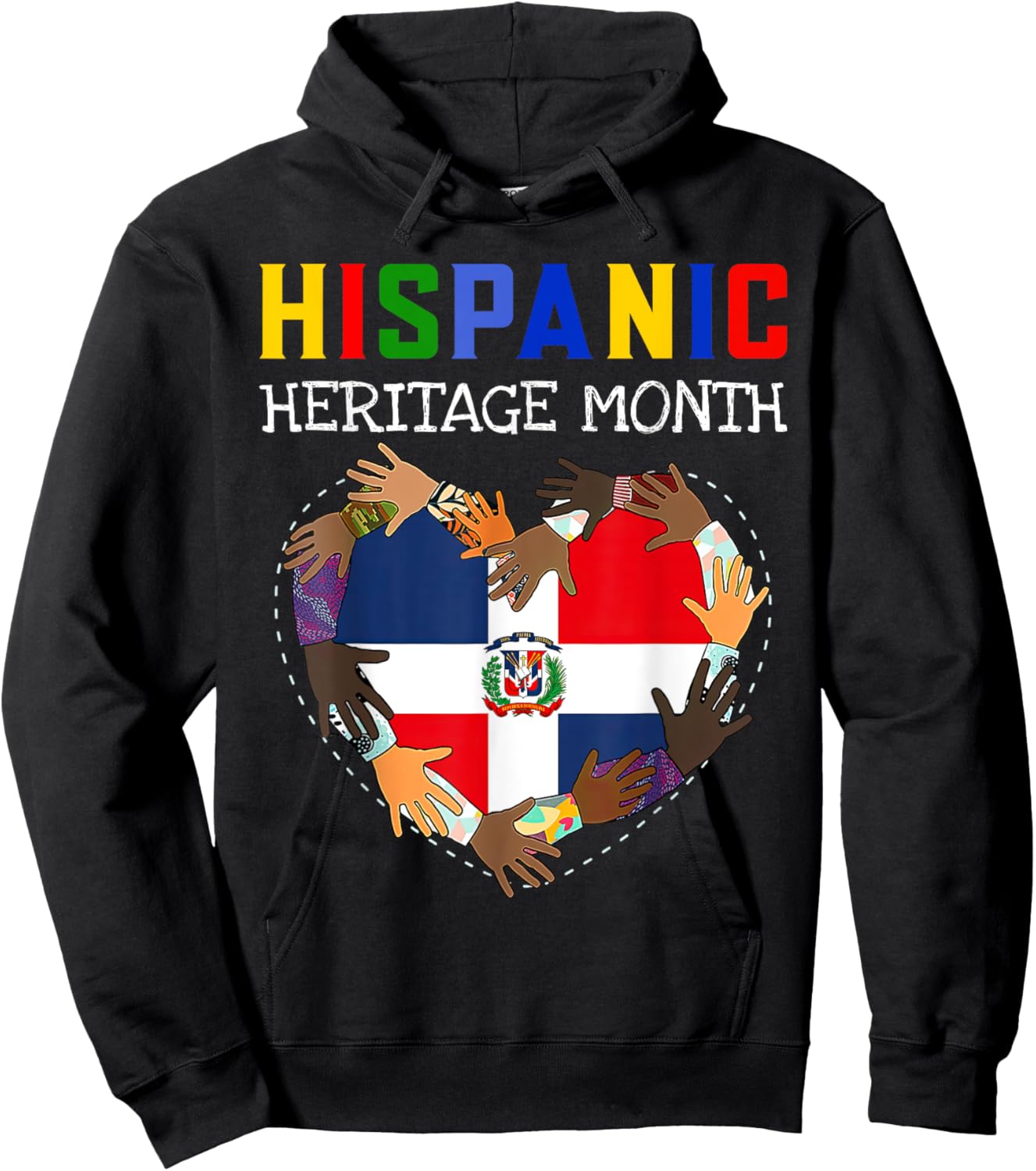 Hispanic Heritage Month Dominican Kids Boys Girls Hoodie - Hoodie | Black