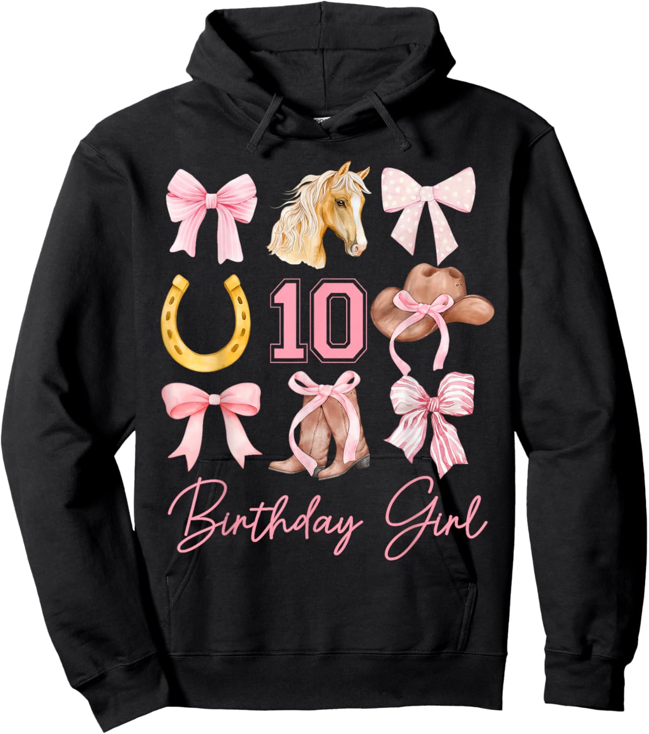 10 Year Old Western Hoodie - Hoodie | Black