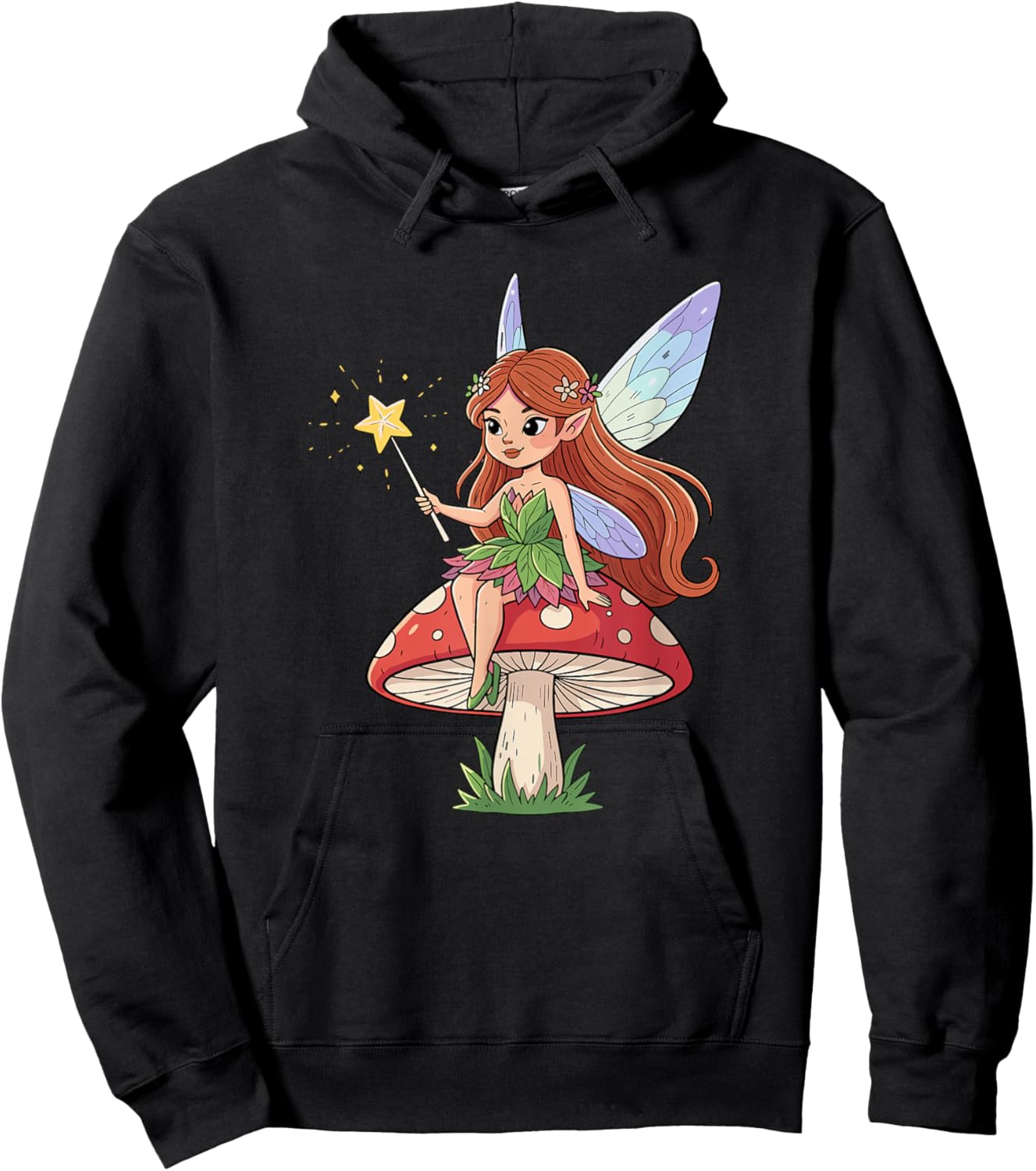 Enchanted Toadstool Forest Fairy Princess Hoodie - Hoodie | Black