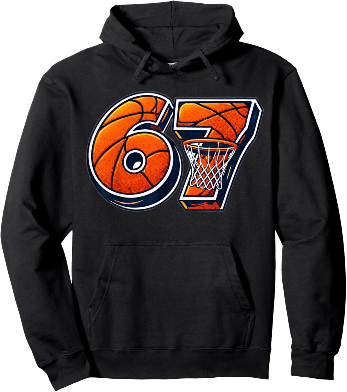 Meme Basketball Six Seven 6-7 Basketball Funn Hoodie - Hoodie | Black