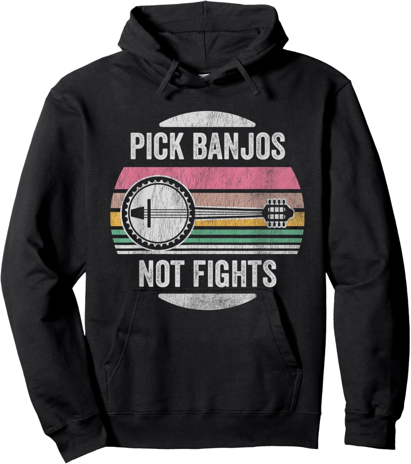 Pick Banjos Not Fights Music Lover Hoodie - Hoodie | Black