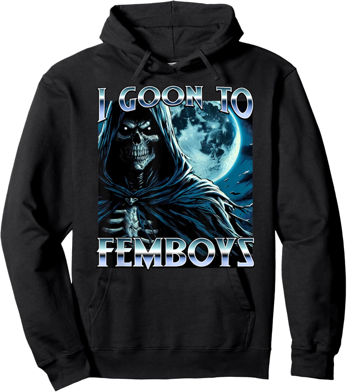 I Goon to FEMBOYS Certified Gooner Brainrot Meme Edging Hoodie - Hoodie | Black