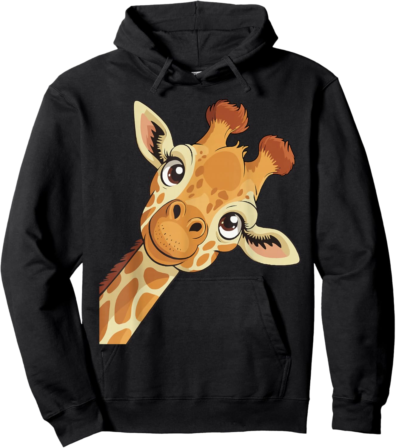 Giraffe Costume Giraffe Head Carnival Fancy Dress Hoodie - Hoodie | Black