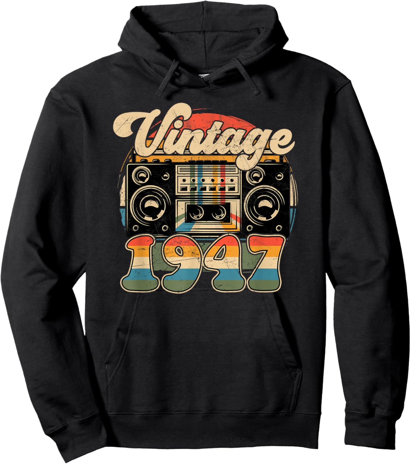 Original 1947 Vintage Birthday 79 Years Women Hoodie - Hoodie | Black