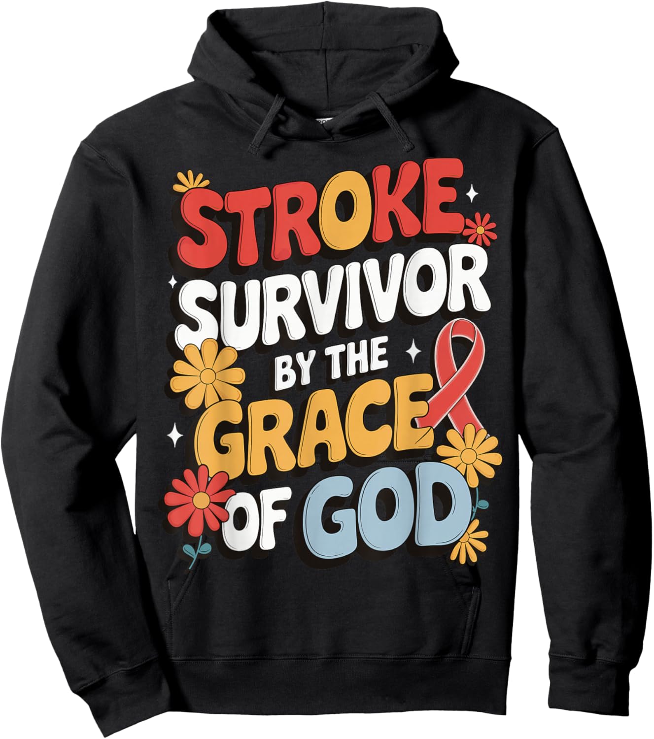 Stroke Survivor By The Grace Of God Hoodie - Hoodie | Black