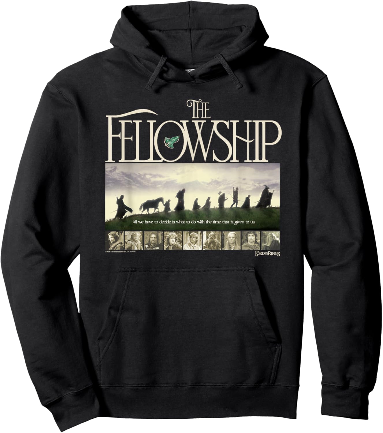 The Lord of the Rings The Fellowship Walking Silhouettes Hoodie - Hoodie | Black