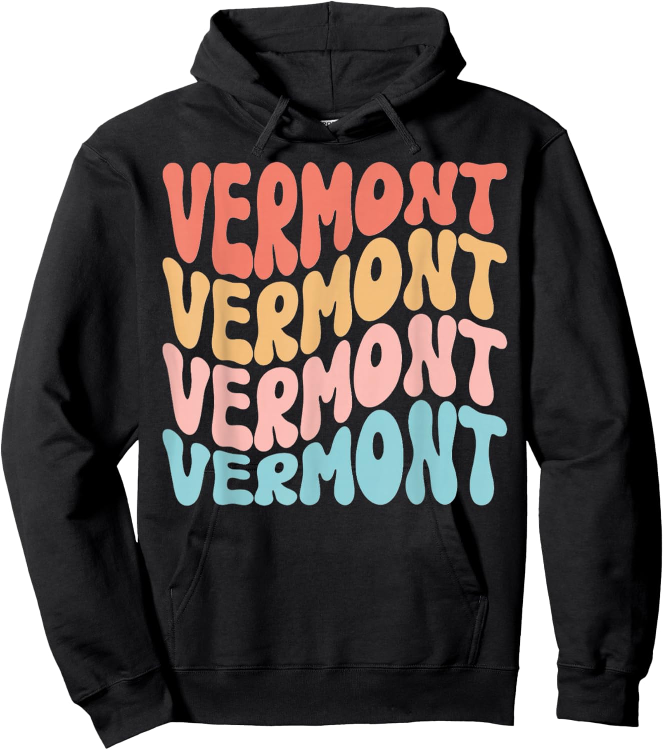 Funny Cute Retro Graphic Men Women & Kids Vermont Hoodie - Hoodie | Black