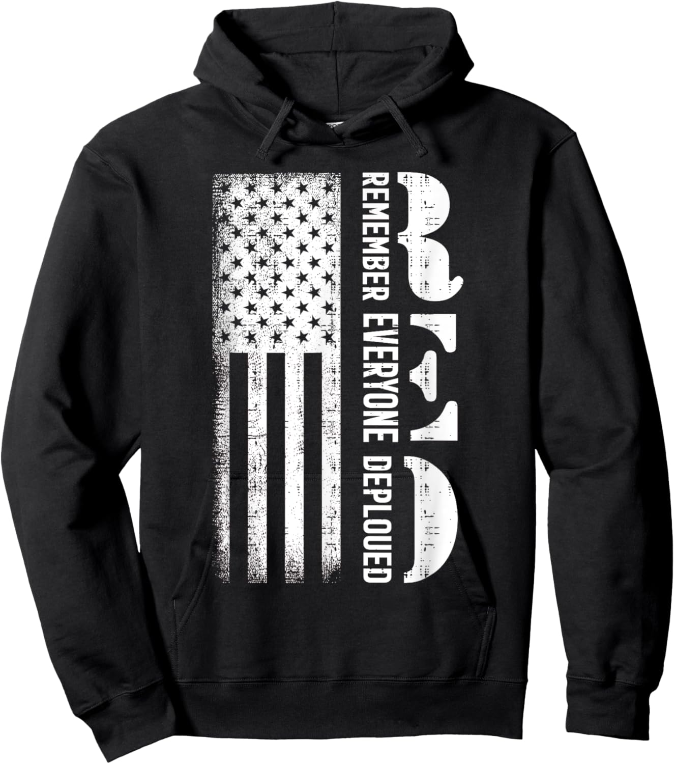 Remember Everyone Veteran Deployed RED Friday Hoodie - Hoodie | Black