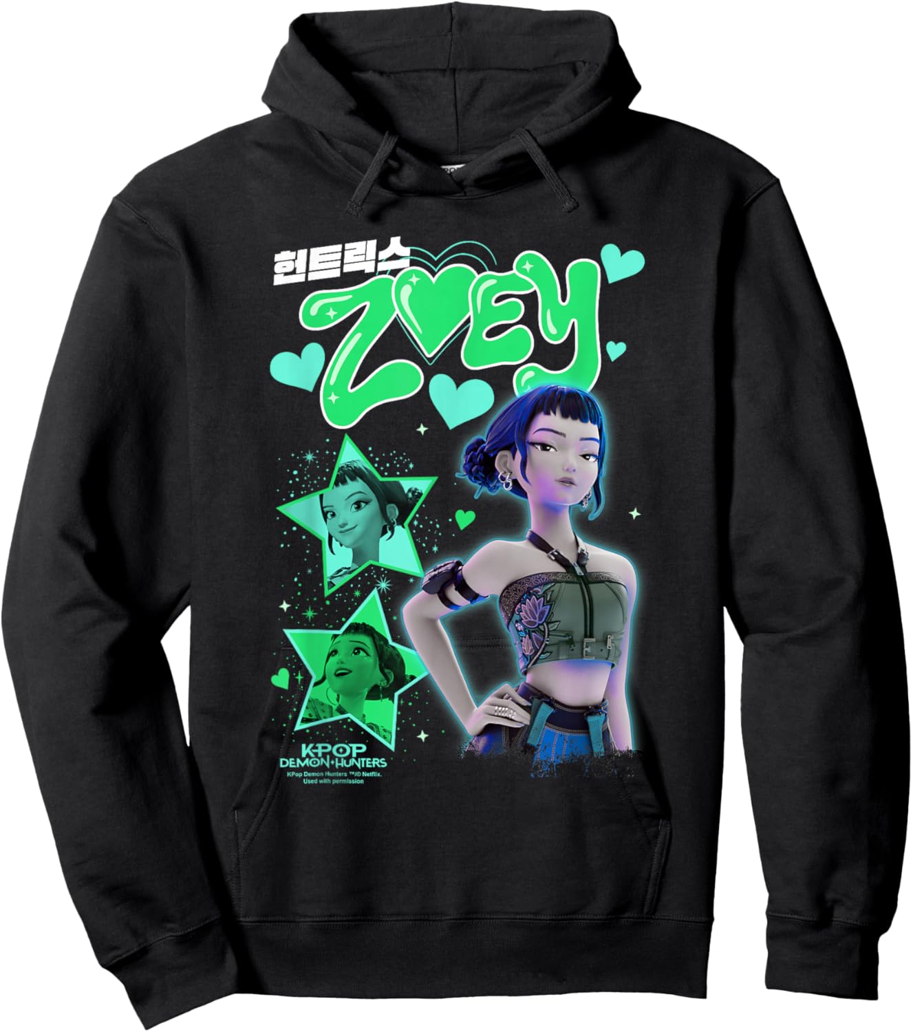 Kpop Demon Hunters Huntrix Zoey Popstar Hoodie - Hoodie | Black