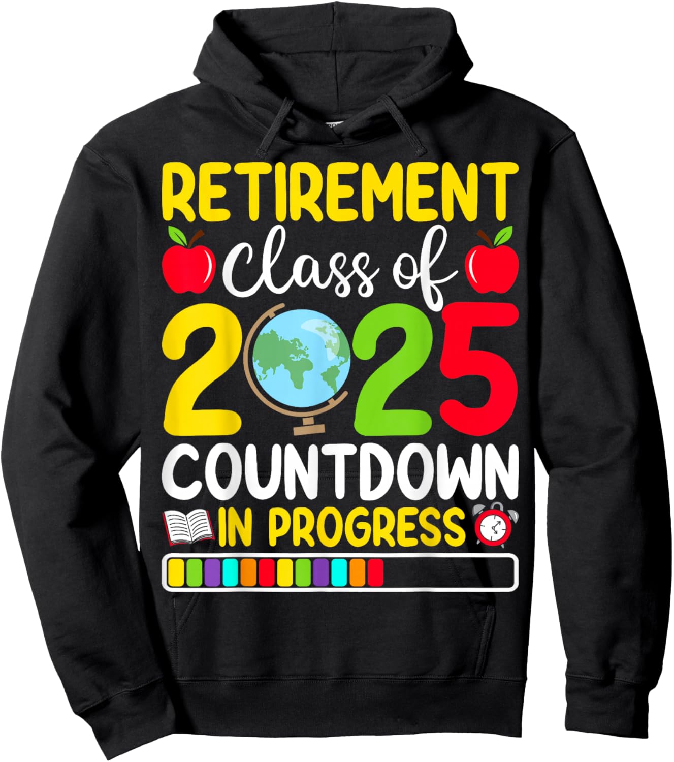 Retirement Class Of 2025 Countdown In Progress Teacher Hoodie - Hoodie | Black