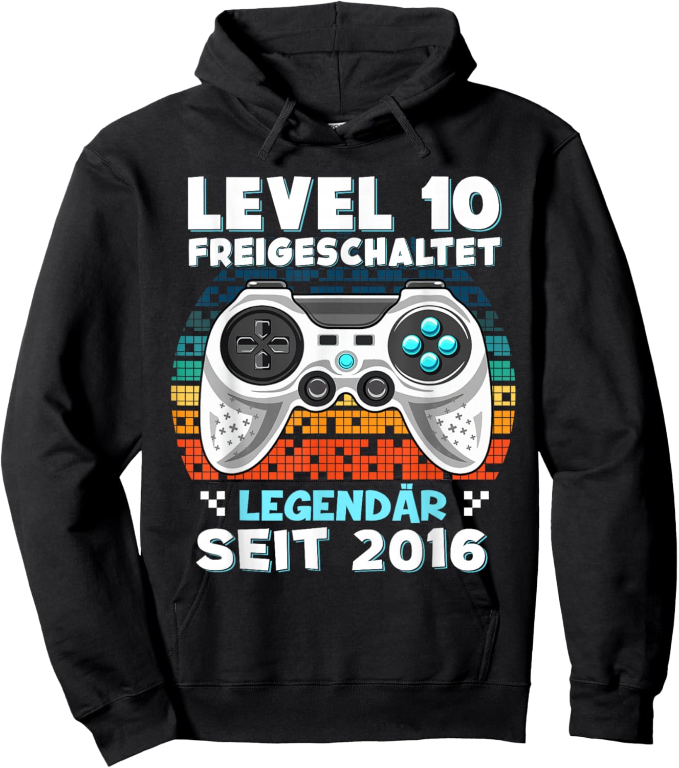Level 10 Years Birthday Shirt Boy Gamer 2016 Birthday Hoodie - Hoodie | Black