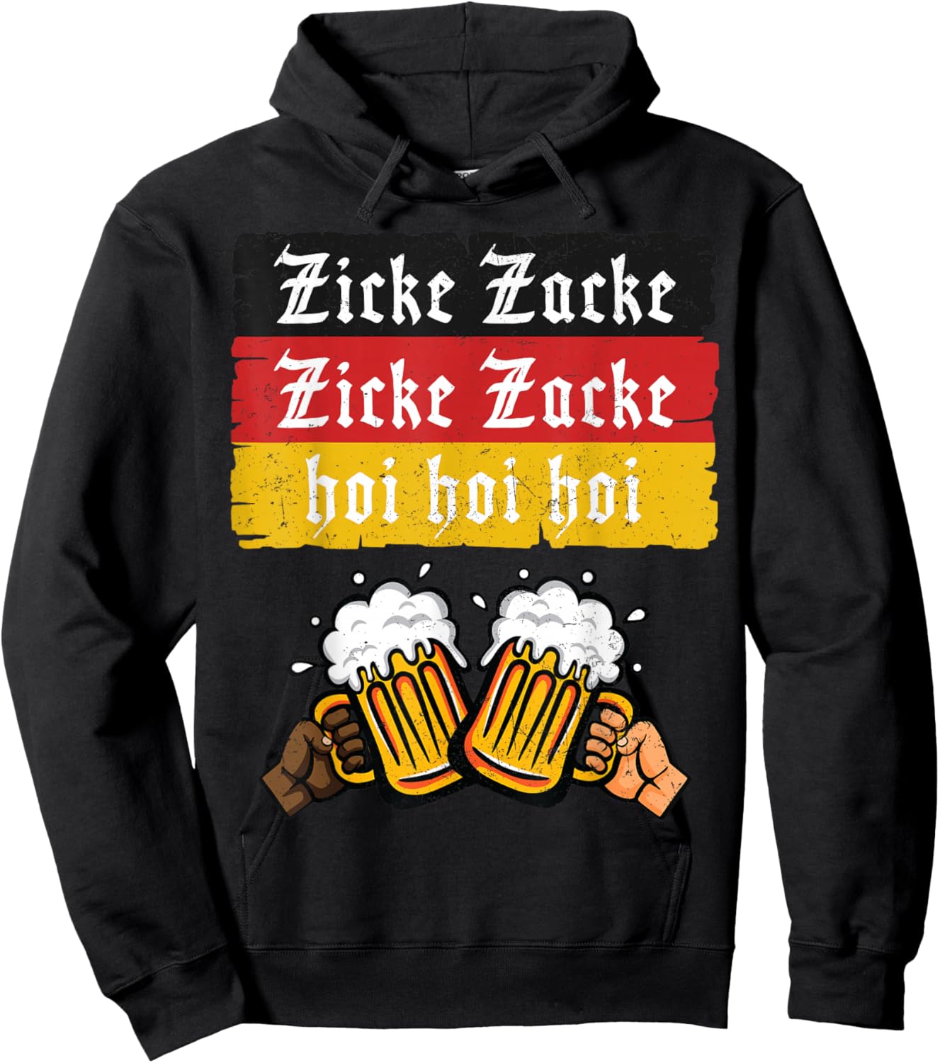 Zicke Zacke Hoi Hoi Hoi Party Enthusiasts Oktoberfest Vibes Hoodie - Hoodie | Black
