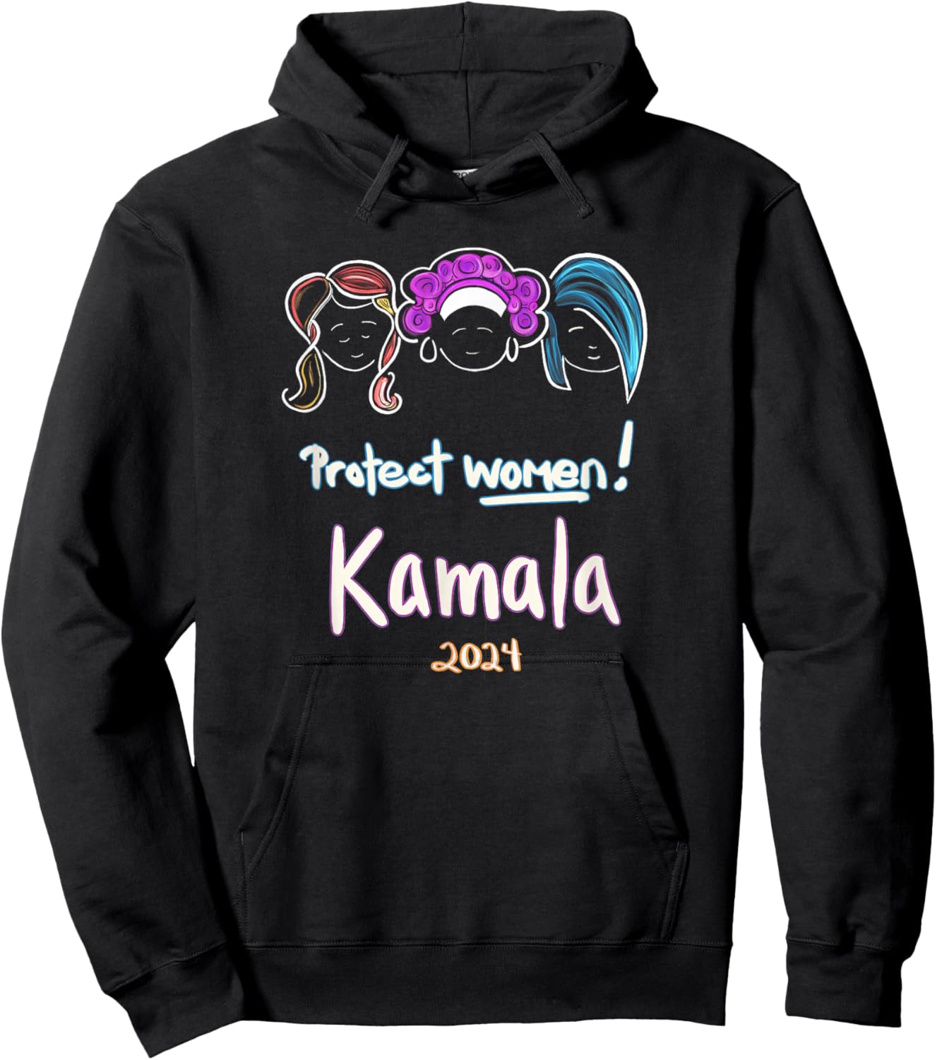 Protect Women! Kamala 2024 Election Hoodie - Hoodie | Black