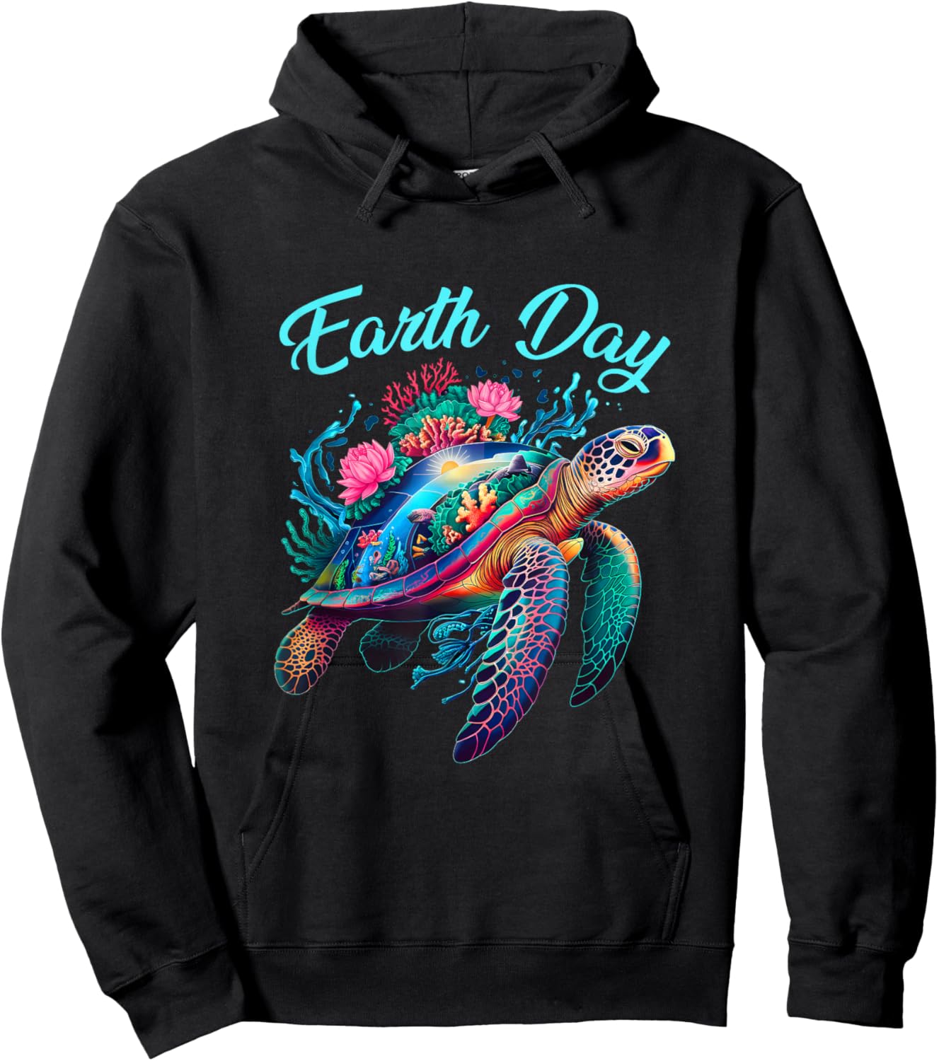 Sea Turtle Earth Day Save The Earth Environmental Protection Hoodie - Hoodie | Black