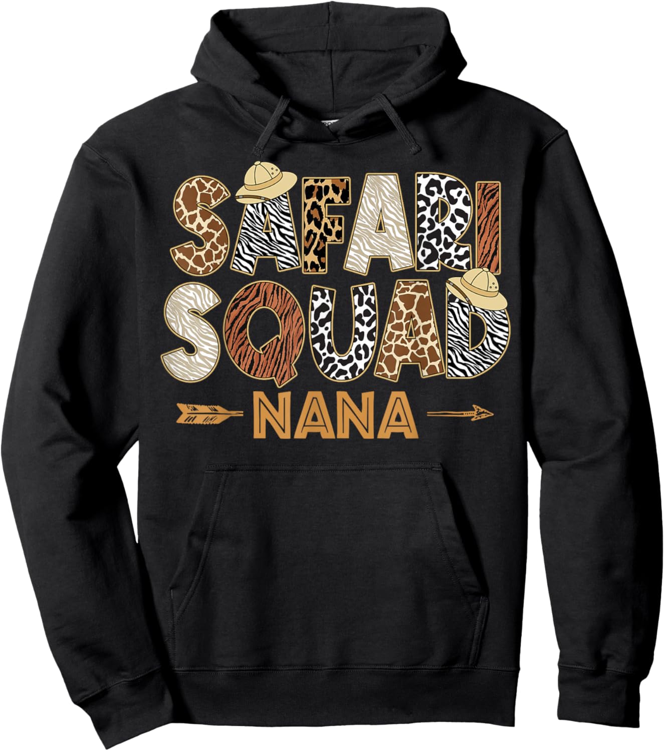 Safari Zoo Safari Squad Nana of Birthday Boy Girl Hoodie - Hoodie | Black