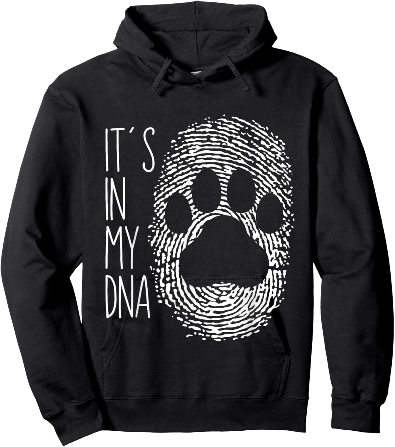 Cat Fingerprint Cats Lover Hoodie - Hoodie | Black