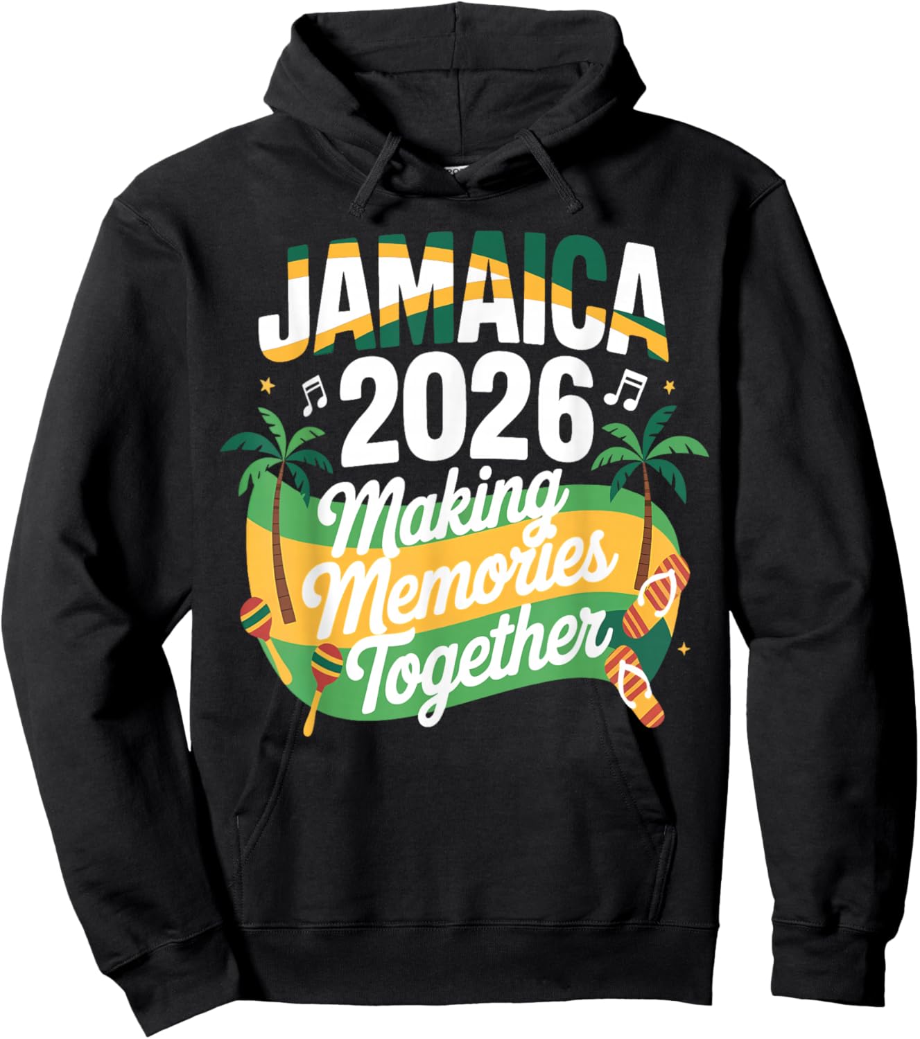 Jamaica Family Reunion 2026 Making Memories Vacation Summer Hoodie - Hoodie | Black