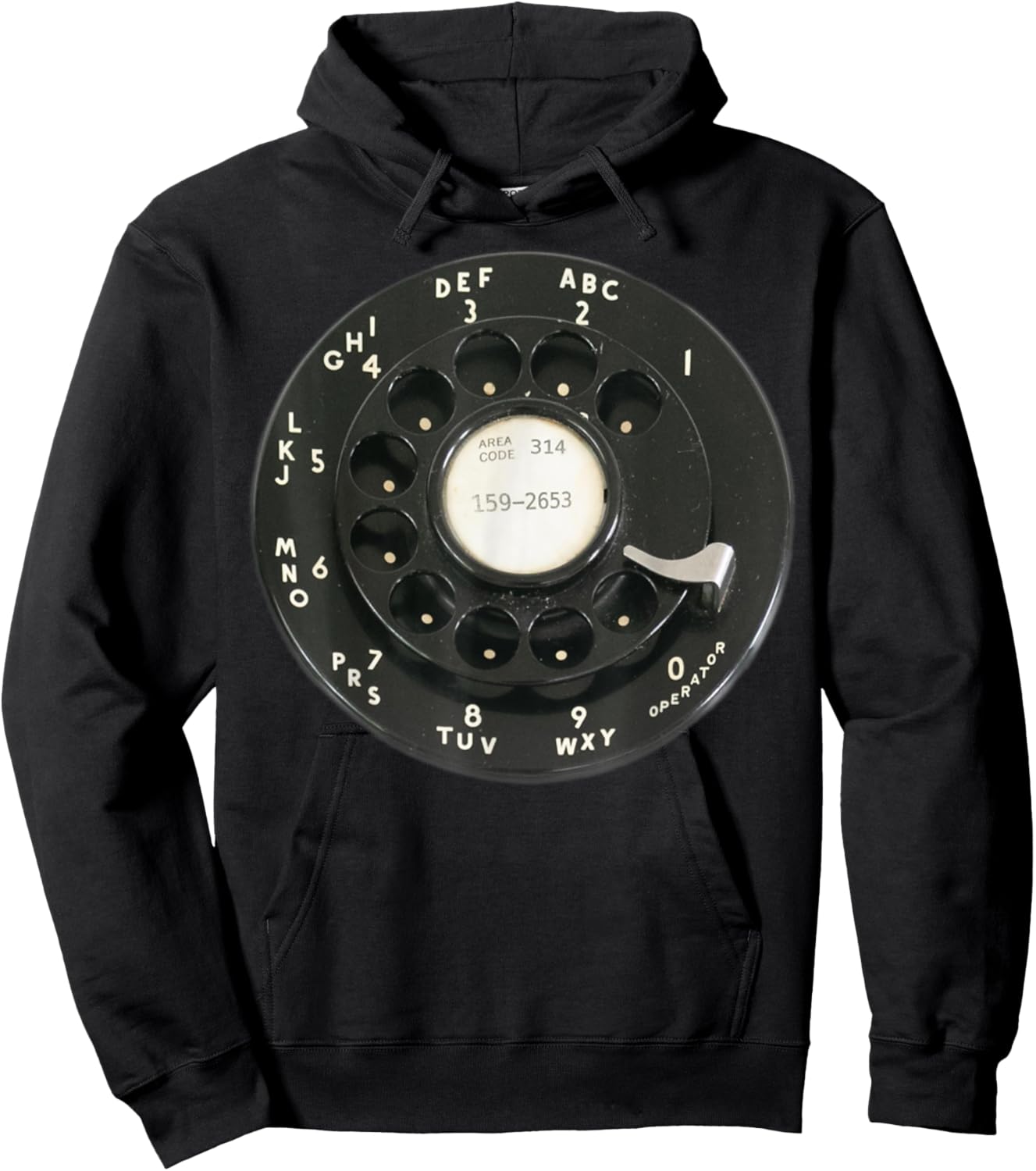 Retro Rotary Dial Vintage Rotary Dial With Pi Phone Number Hoodie - Hoodie | Black