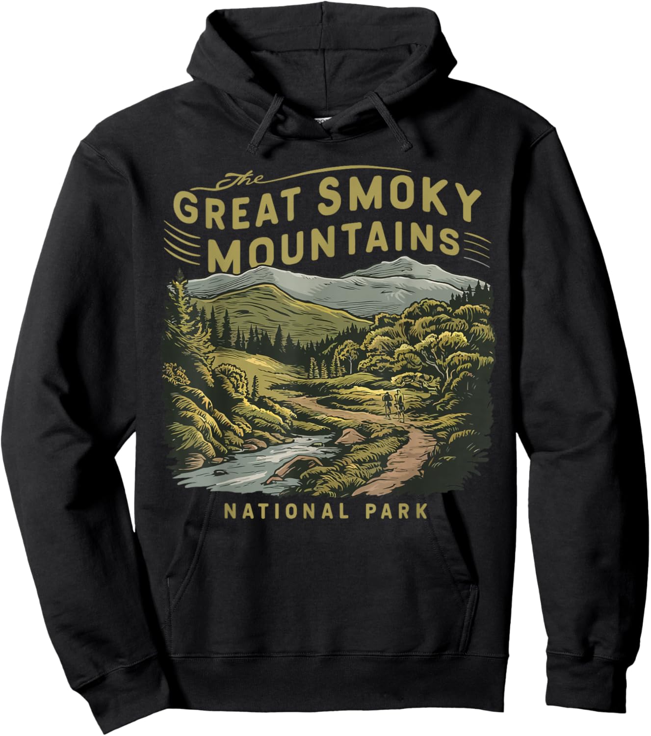 Great Smoky Mountain US National Park Vintage Men Women Kids Hoodie - Hoodie | Black