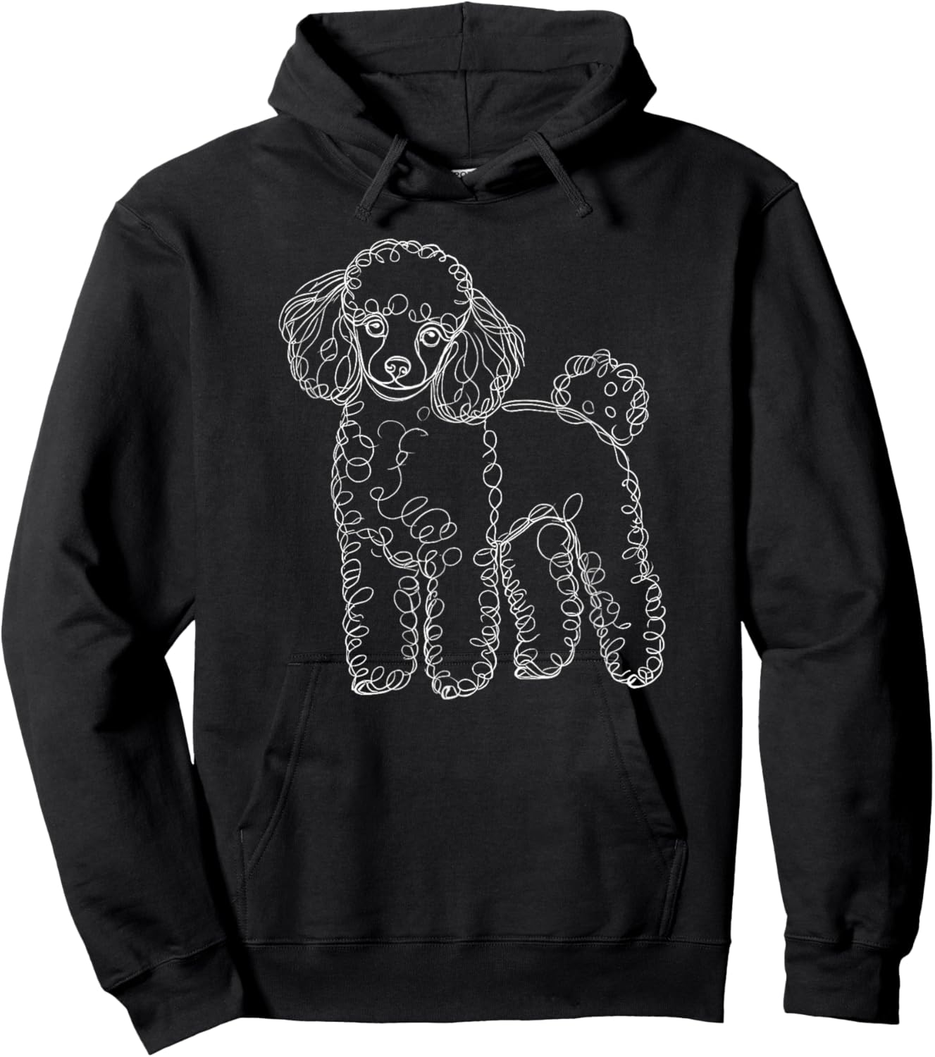 Line Art Toy Poodle Dog Toy Poodles Hoodie - Hoodie | Black