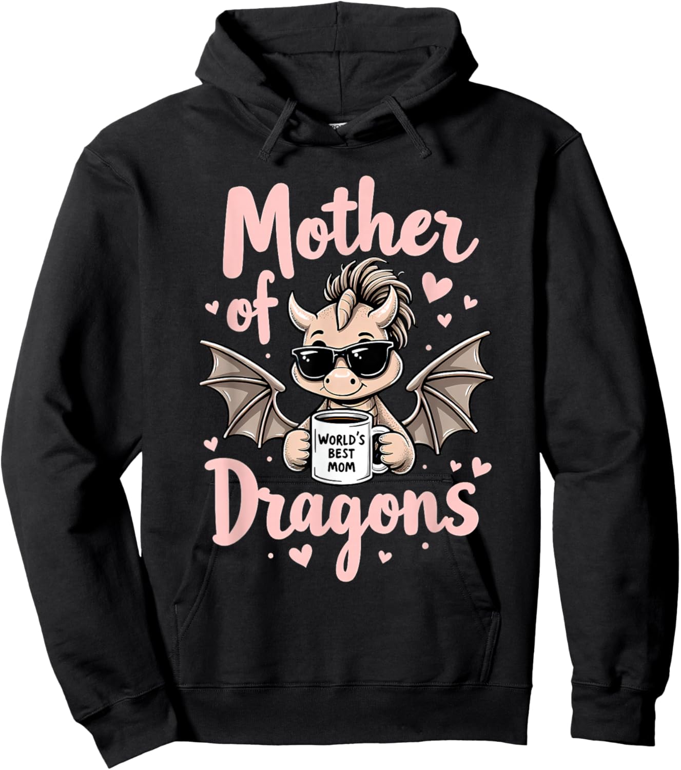 Mother's Day Gift Mother of Dragons Hoodie - Hoodie | Black