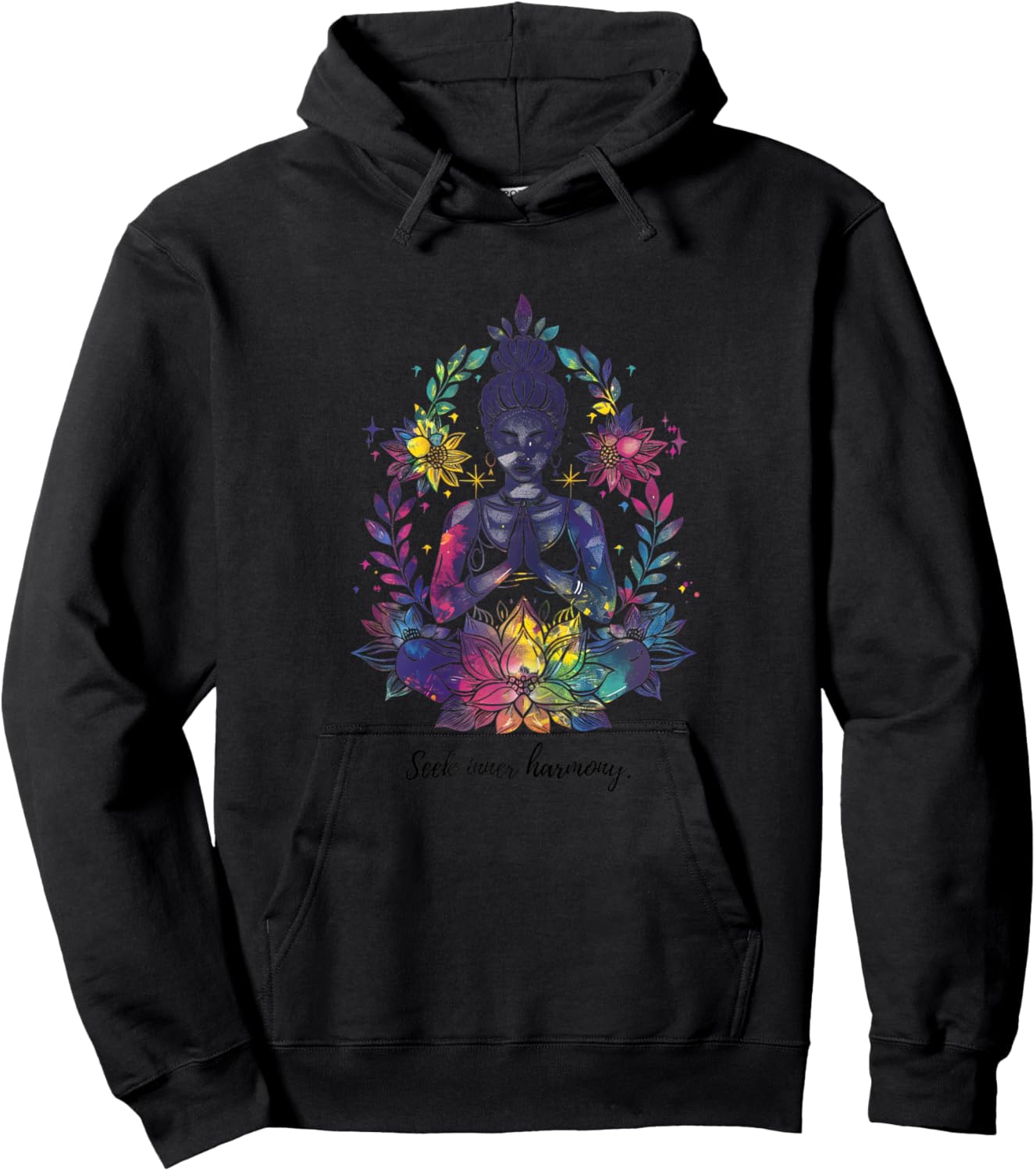 Embrace Serenity - Mindful Mantras & Zen Inspirations Hoodie - Hoodie | Black