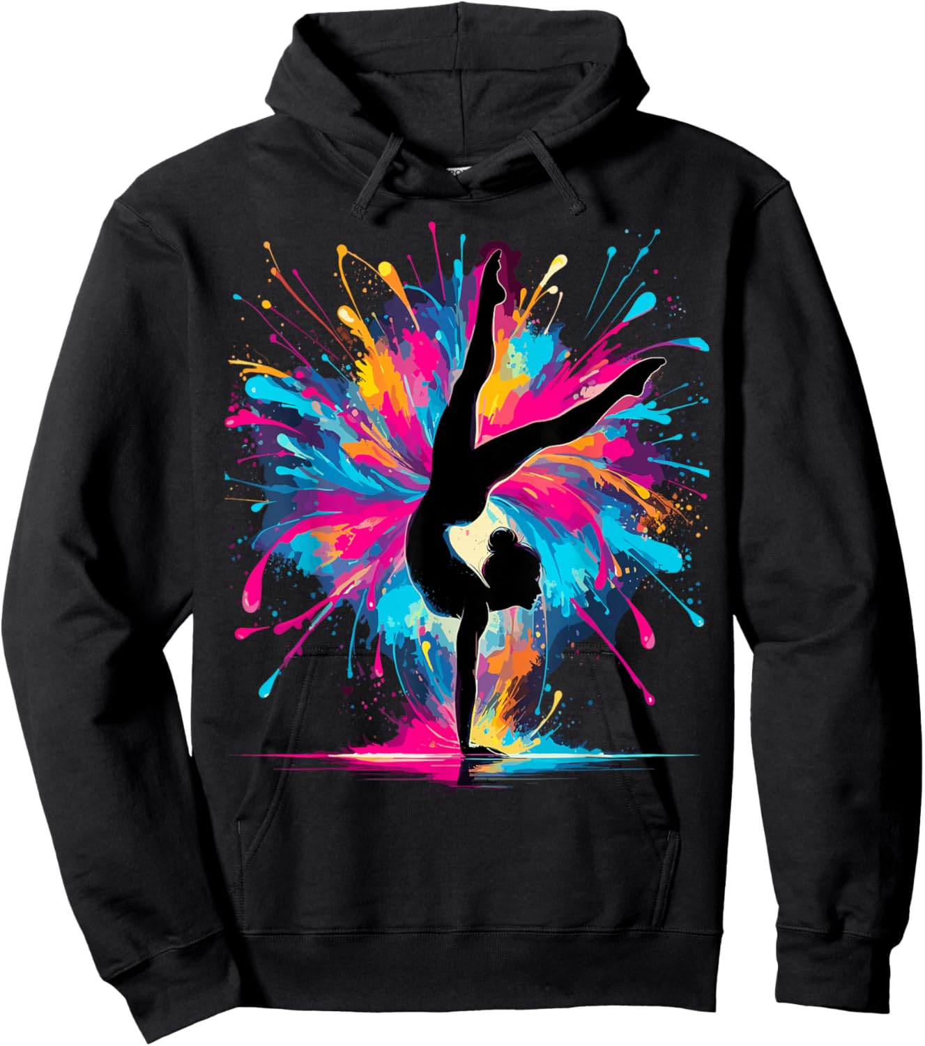 Gymnastics Funny Gymnast Silhouette Hoodie - Hoodie | Black