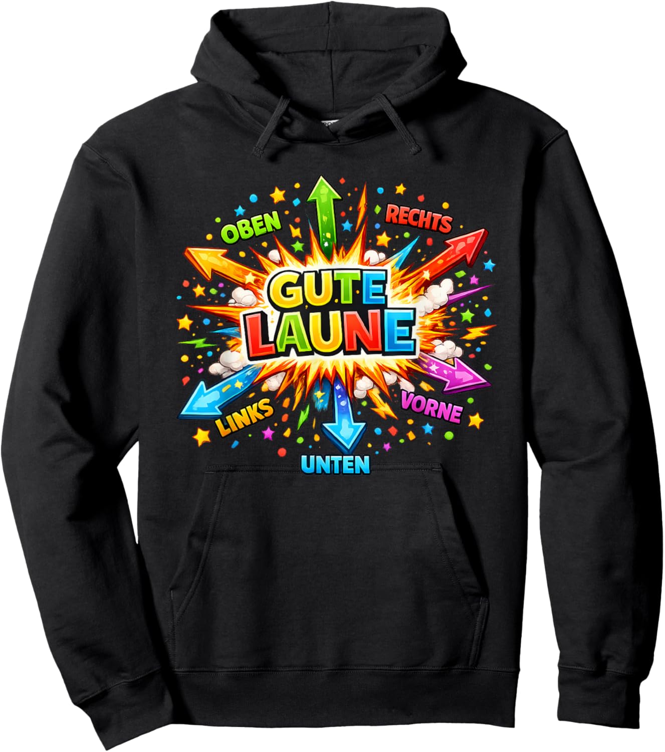 Gute Laune Oben unten - Karneval, Mallorca, Malle, Apres Ski Hoodie - Hoodie | Black