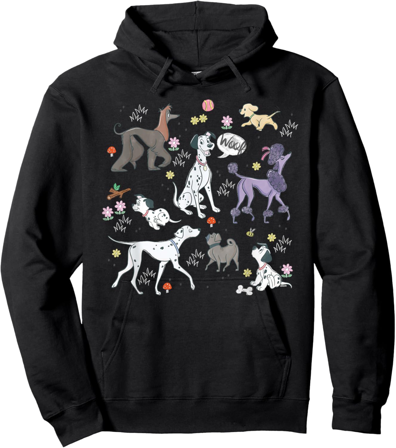 Disney 101 Dalmatians 65th Anniversary Pongo's Dog Park Pals Hoodie - Hoodie | Black
