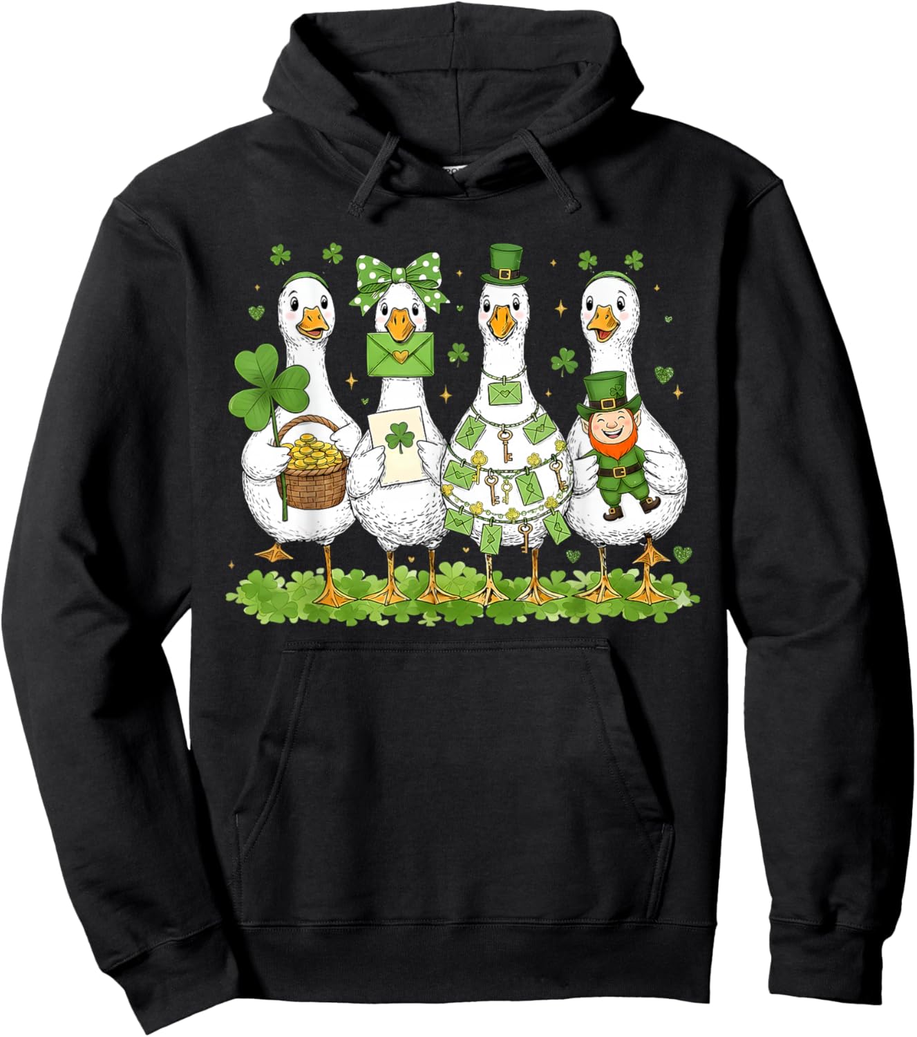 St Paddys Same Silly Goose for Kids Boys Girls Patrick Day Hoodie - Hoodie | Black
