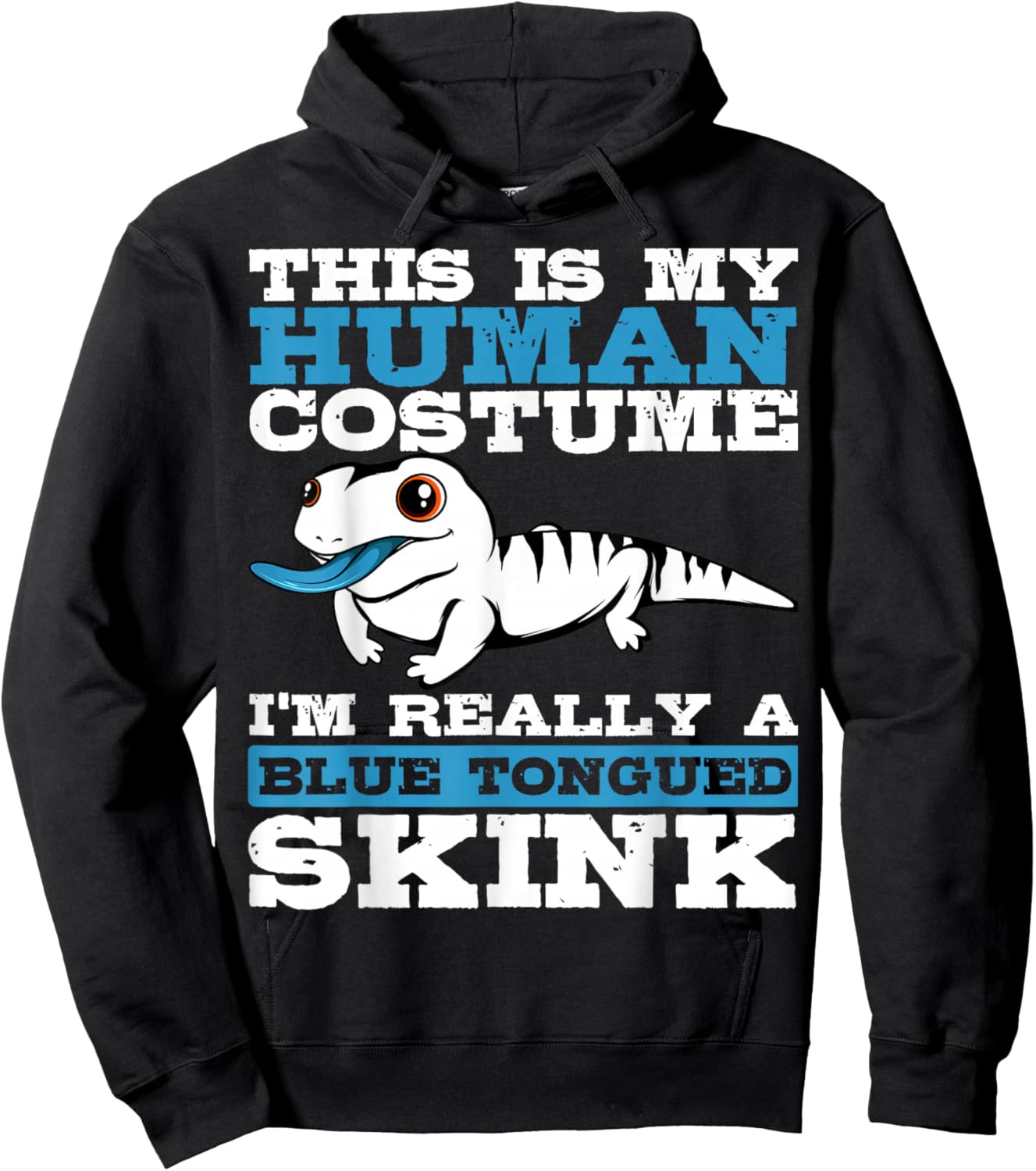 Blue-Tongued Skink Sleepy Lizard Reptile Human Costume Hoodie - Hoodie | Black