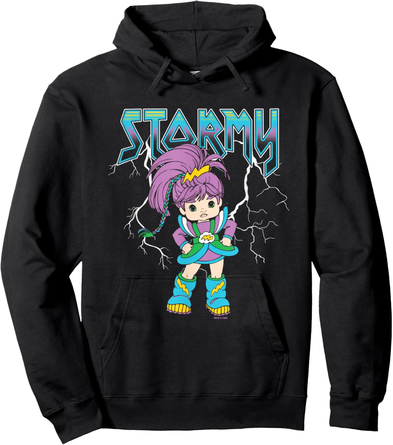 Rainbow Brite Stormy Rock Band Style Logo Vintage Hoodie - Hoodie | Black
