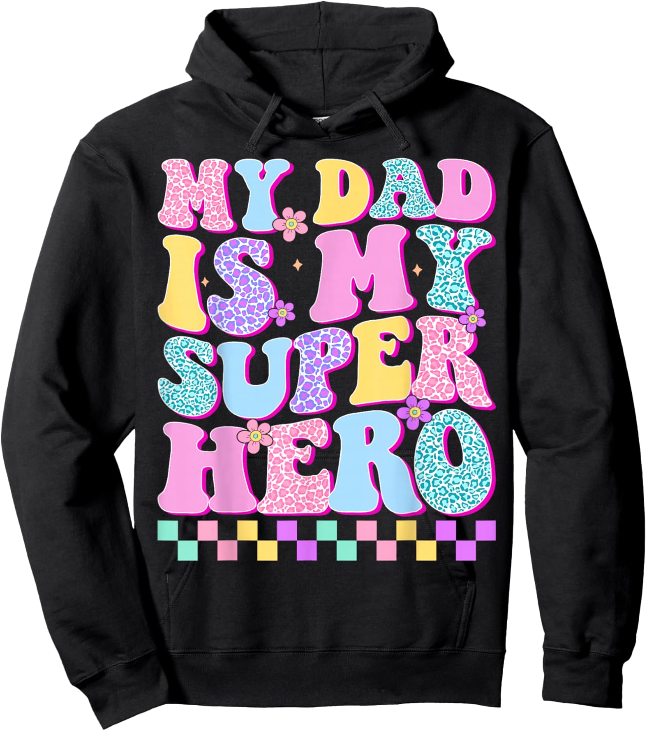 My Dad is My Superhero Daughter Father's Day Hoodie - Hoodie | Black