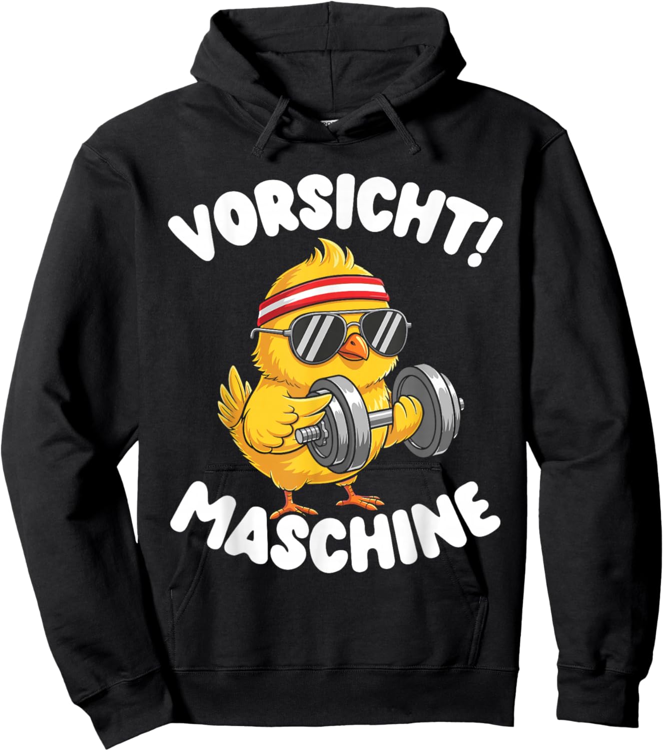 Vorsicht Maschine Küken Bodybuilding Gym Fitness Hoodie - Hoodie | Black