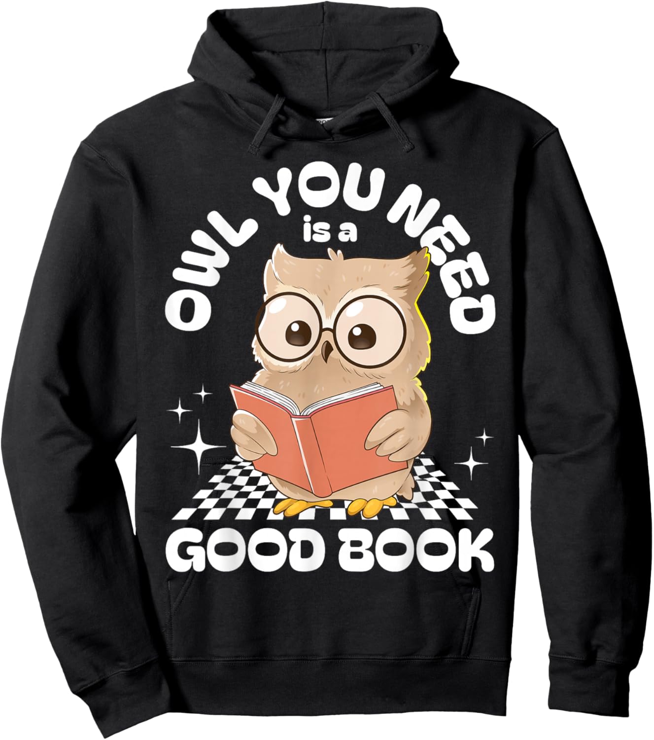 Owl You Need Is A Good Book Teacher Librarian Funny Reading Hoodie - Hoodie | Black