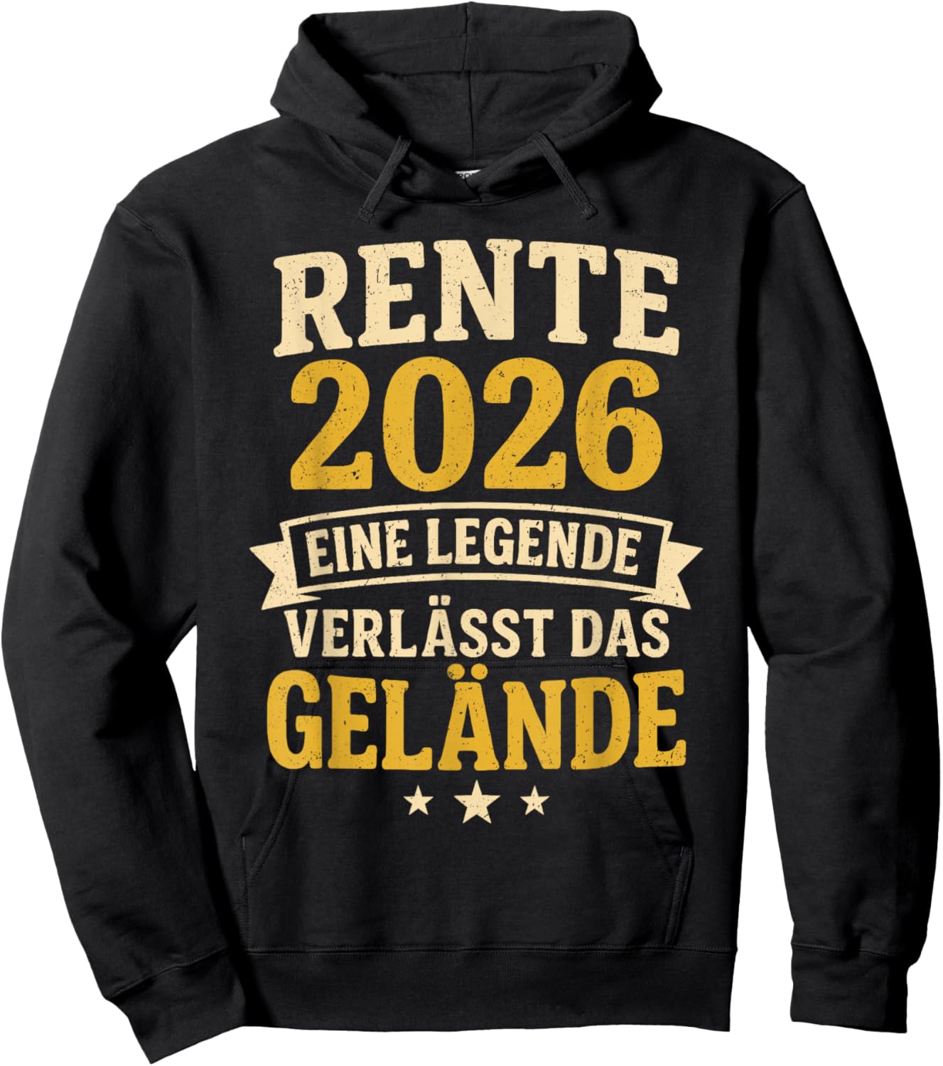 Rente 2026 A Legend Leaves The Terrain Funny Pensioner Hoodie - Hoodie | Black