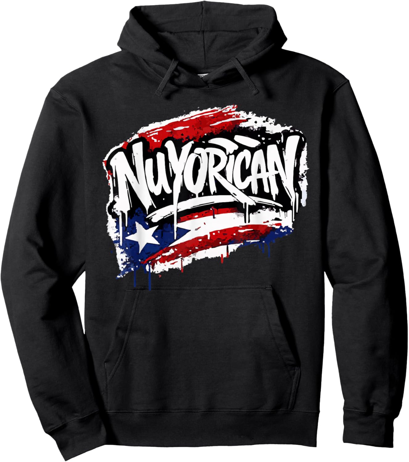 Nuyorican Graffiti Style Puerto Rican NYC Graphic Hoodie - Hoodie | Black