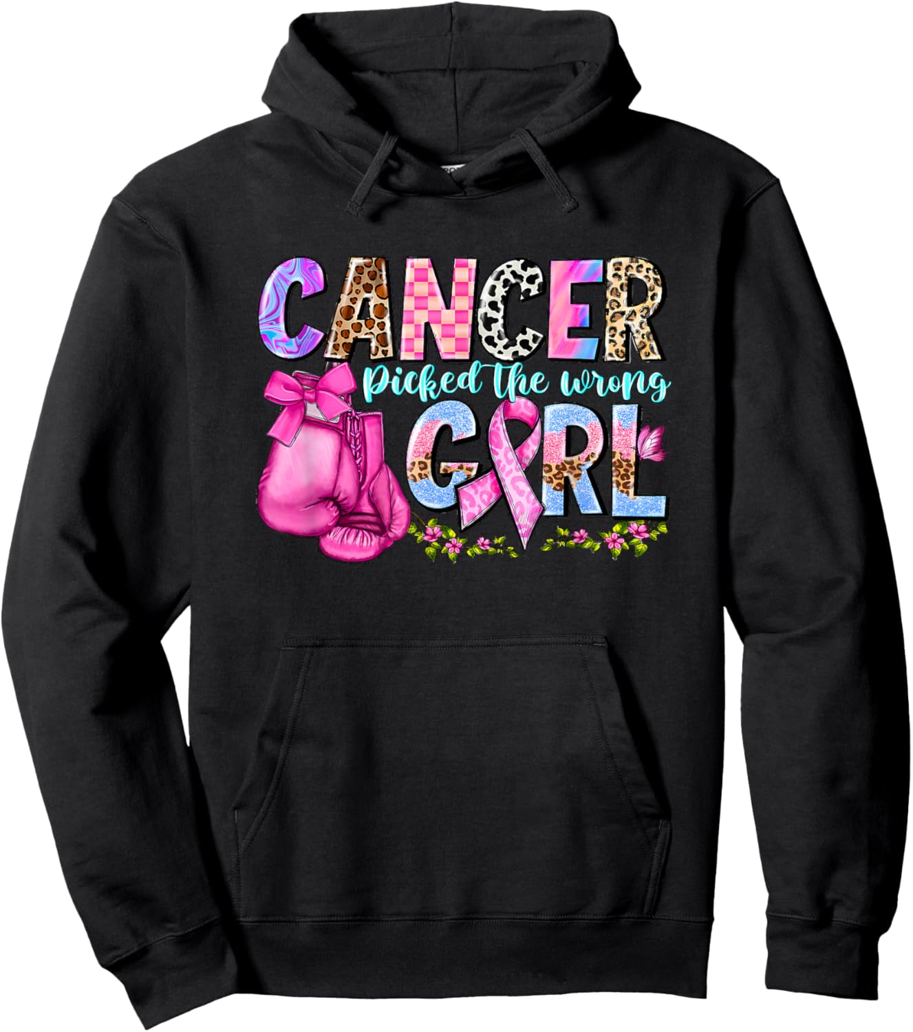 Cancer Picked the Wrong Girl Hoodie - Hoodie | Black