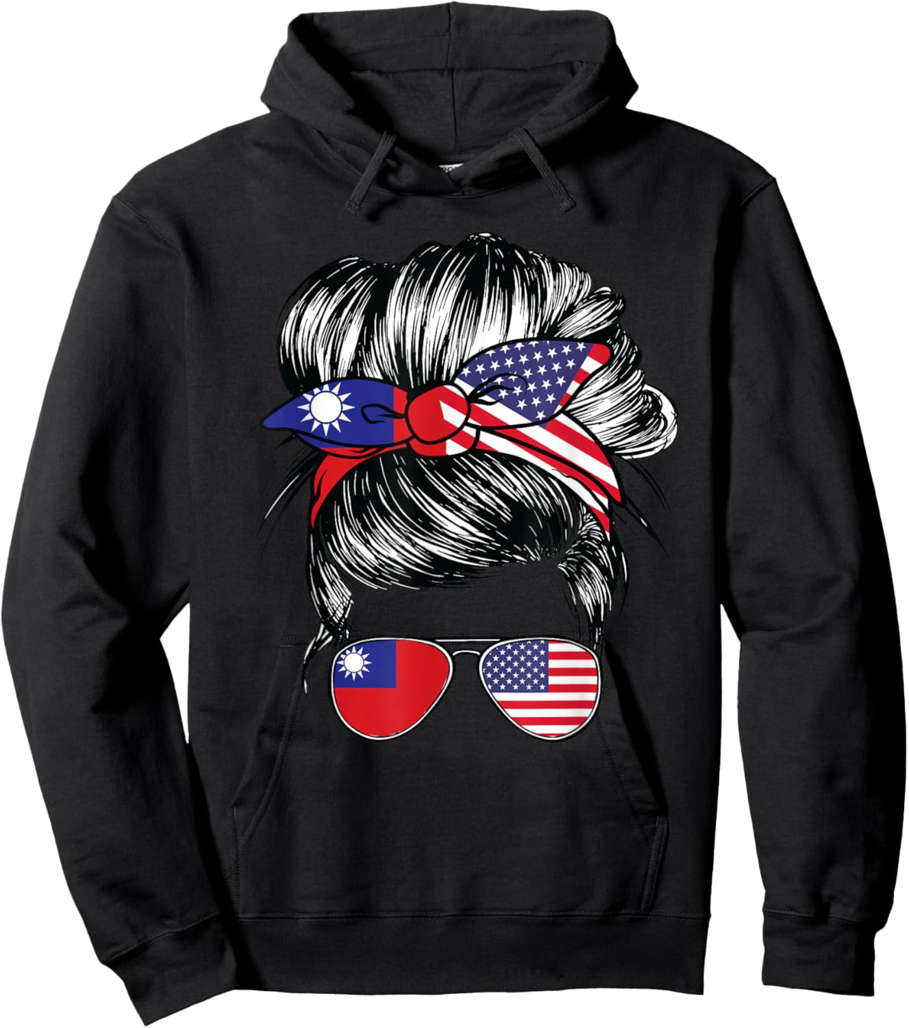 Taiwan Flag Taiwanese Women American USA Heritage Taiwan Hoodie - Hoodie | Black