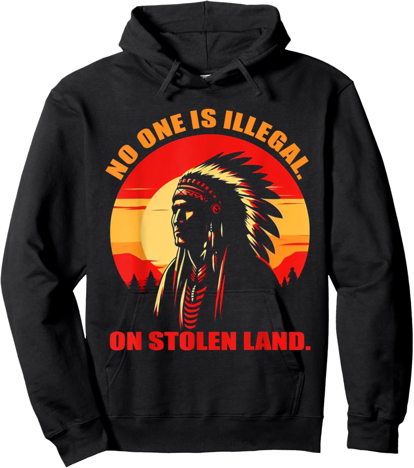 No One is Illega,on Stolen Land Hoodie - Hoodie | Black