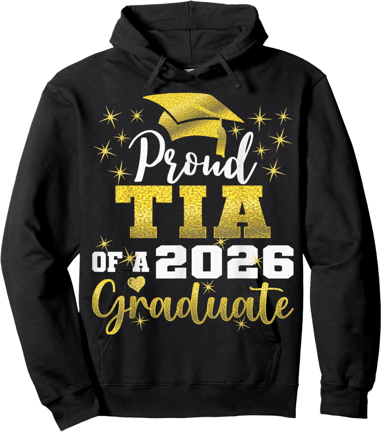 Super Proud Tia of 2026 Graduate Graduation Family Hoodie - Hoodie | Black