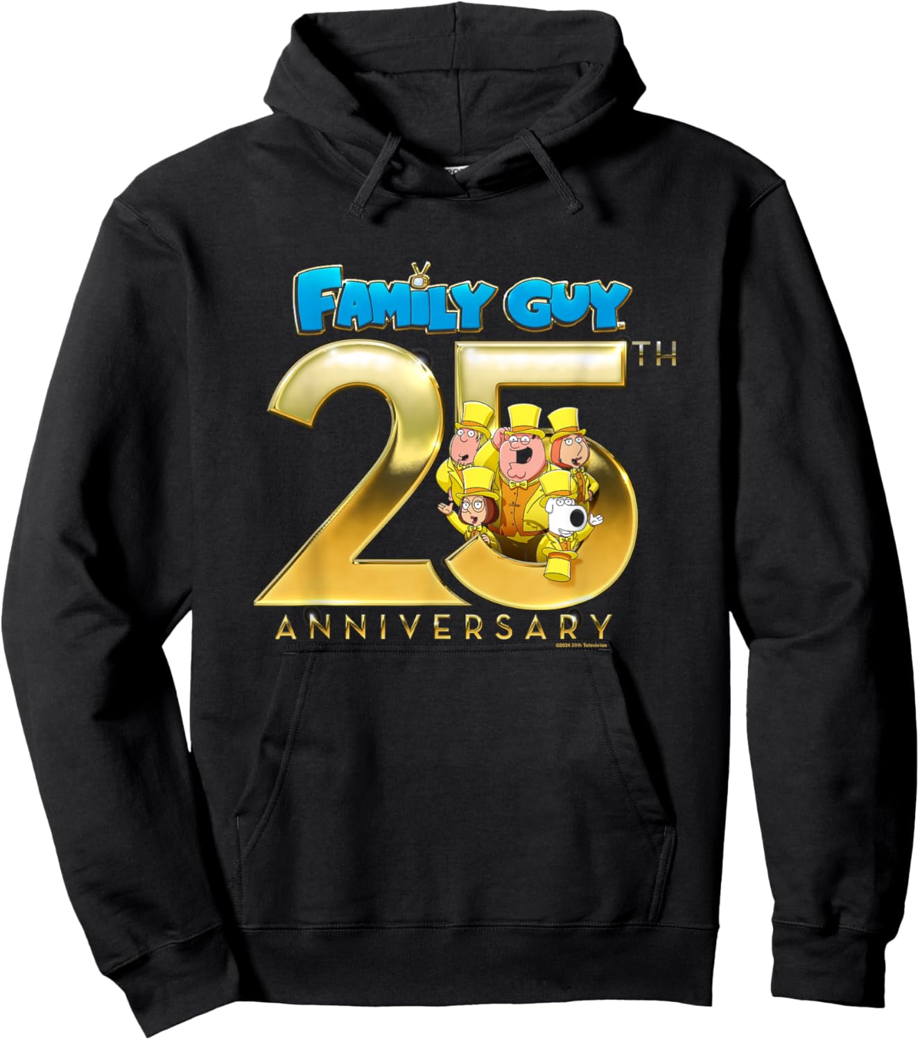 Family Guy 25th Anniversary Griffin Family Group Shot Hoodie - Hoodie | Black