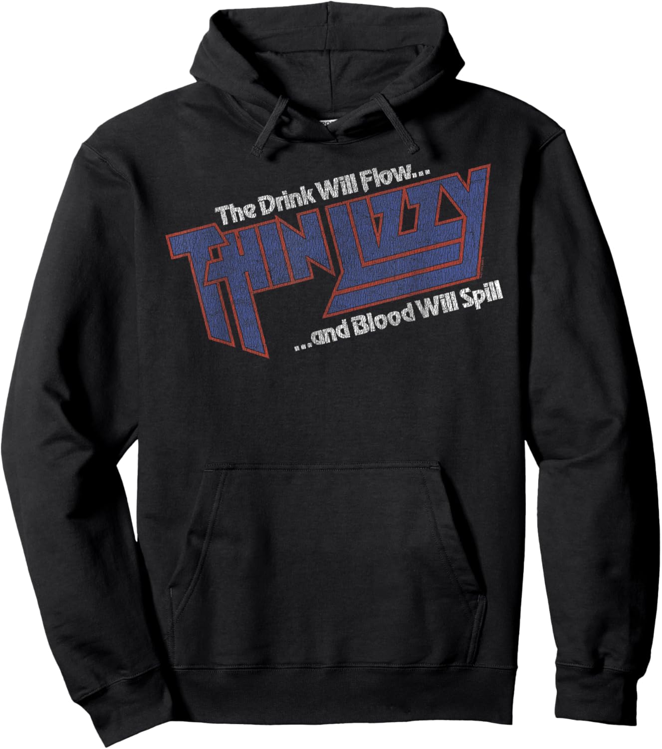 Thin Lizzy Blue Logo Hoodie - Hoodie | Black