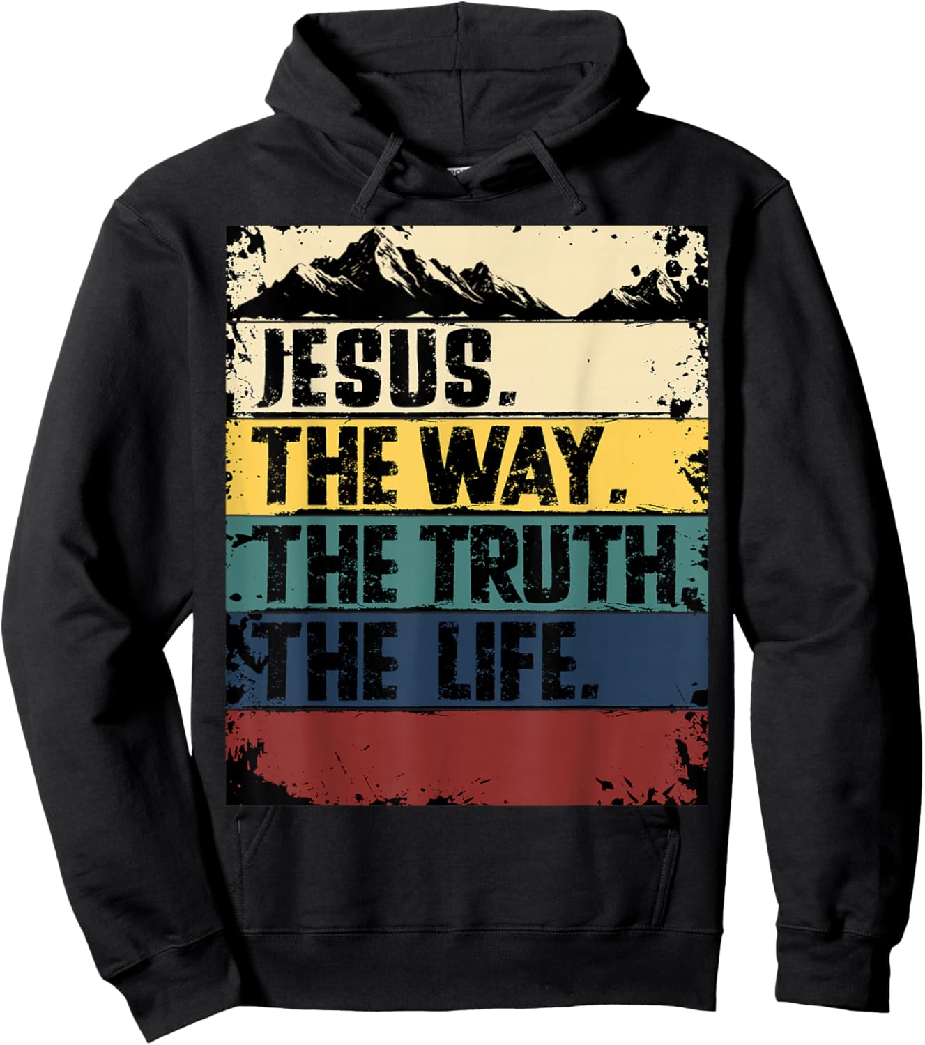 Jesus The Way Truth Life Women Men Kids Christian Worship Hoodie - Hoodie | Black